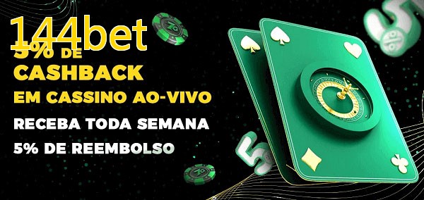 Promoções do cassino ao Vivo 144bet